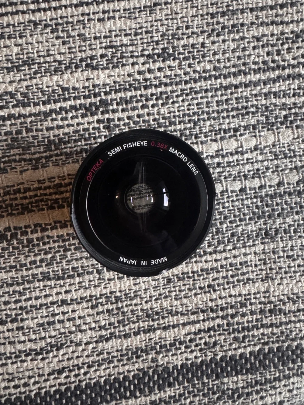 Black 0.38x Semi Fisheye Macro Lens for Creative Wide-Angle Shots